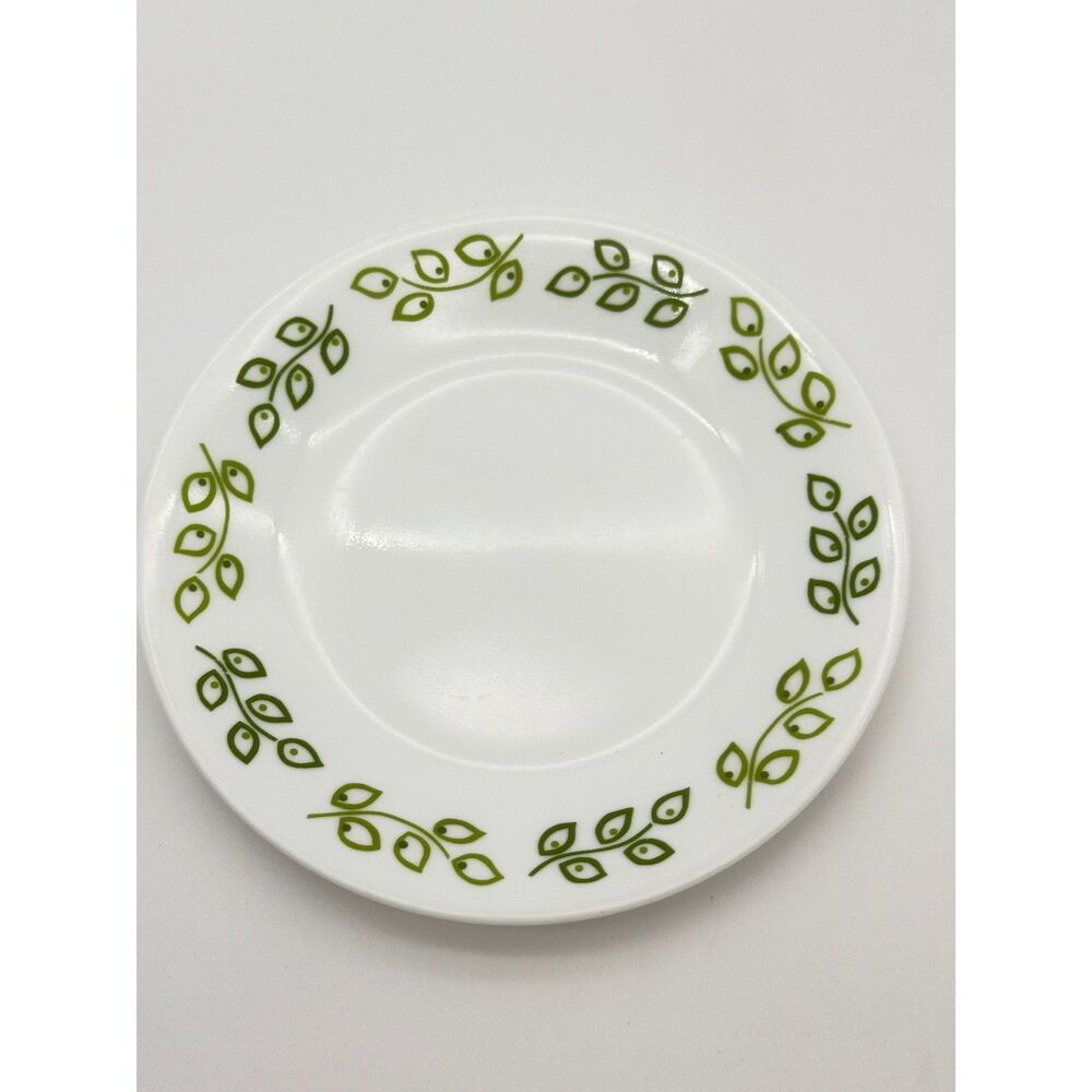Corelle Neo Leaf Bread and Butter Plates Set of 3 Green White Vitrelle - Picture 3 of 6